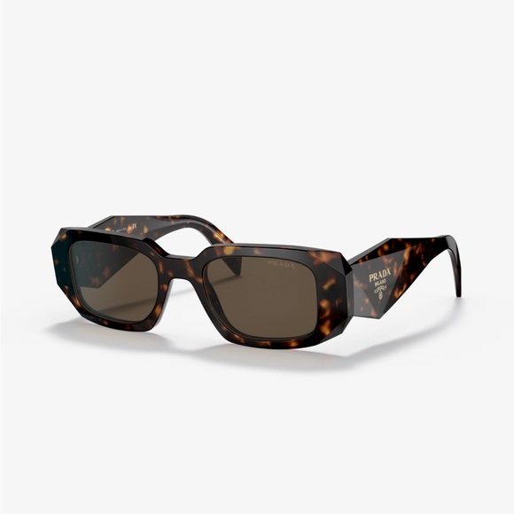Prada Accessories - PRADA Tortious Scultoreo Narrow Sunglasses in Havana Sunglasses PR 17WS